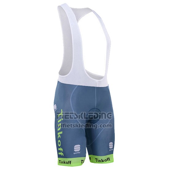 2016 Fietskleding Tinkoff Lider Groen en Zwart Korte Mouwen en Koersbroek